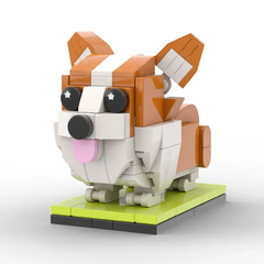 Custom Corgi LEGO® Style Brick Figure - Personalised Pet Photo to Block Model