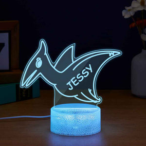 Personalized Name Dinosaur Acrylic Night Light