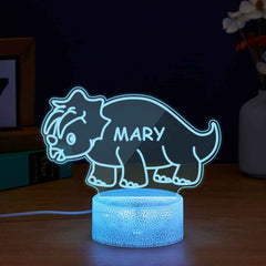 Personalized Name Dinosaur Acrylic Night Light