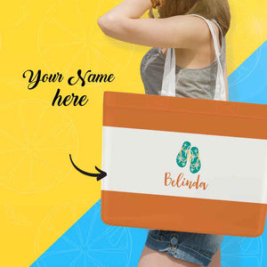 Personalized Double-Sided Tote Bag for Weddings Without Zipper