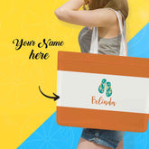 Personalized Double-Sided Tote Bag for Weddings Without Zipper