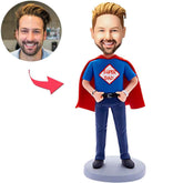 Custom Bobblehead Super Dad With Engraved Text