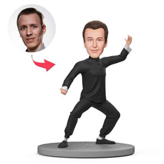 Chinese Kung Fu Custom Bobblehead With Engraved Text