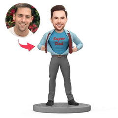 Father's Day Gift Custom Bobblehead - Personalized Bobblehead Gifts for Super Dad