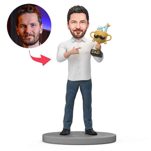 Father's Day Gift #1 Dad Bobblehead - Personalized Bobblehead Gifts With Text