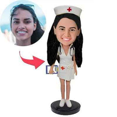 Beautiful Nurse Custom Bobblehead With Engraved Text