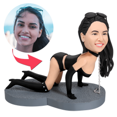 Custom Sexy Chain Up Woman Bobblehead with Personalised Engraving