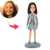 PUBG Female Lead Custom Bobblehead With Engraved Text