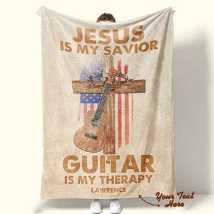 Personalized Guitar Blanket Custom Name Blanket Guitar Lover's Blanket