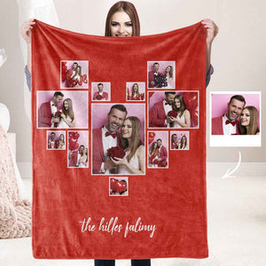 Custom Photo&Text Blanket Gifts for Couple