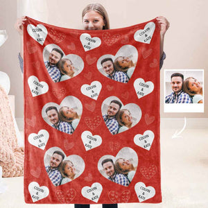 Custom Photo&Text Blanket Gifts for Couple
