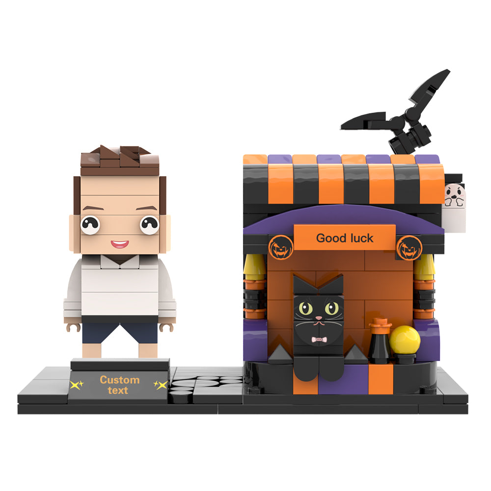 Personalised LEGO-Style Pen Holder & Figurine | Custom Pet or Portrait Brick Figure