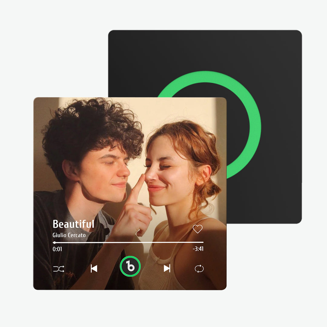 FridgeBeats Frameless Custom Music Fridge Magnet 4.0 — personalised album magnet on 10cm acrylic with waterproof, frameless finish