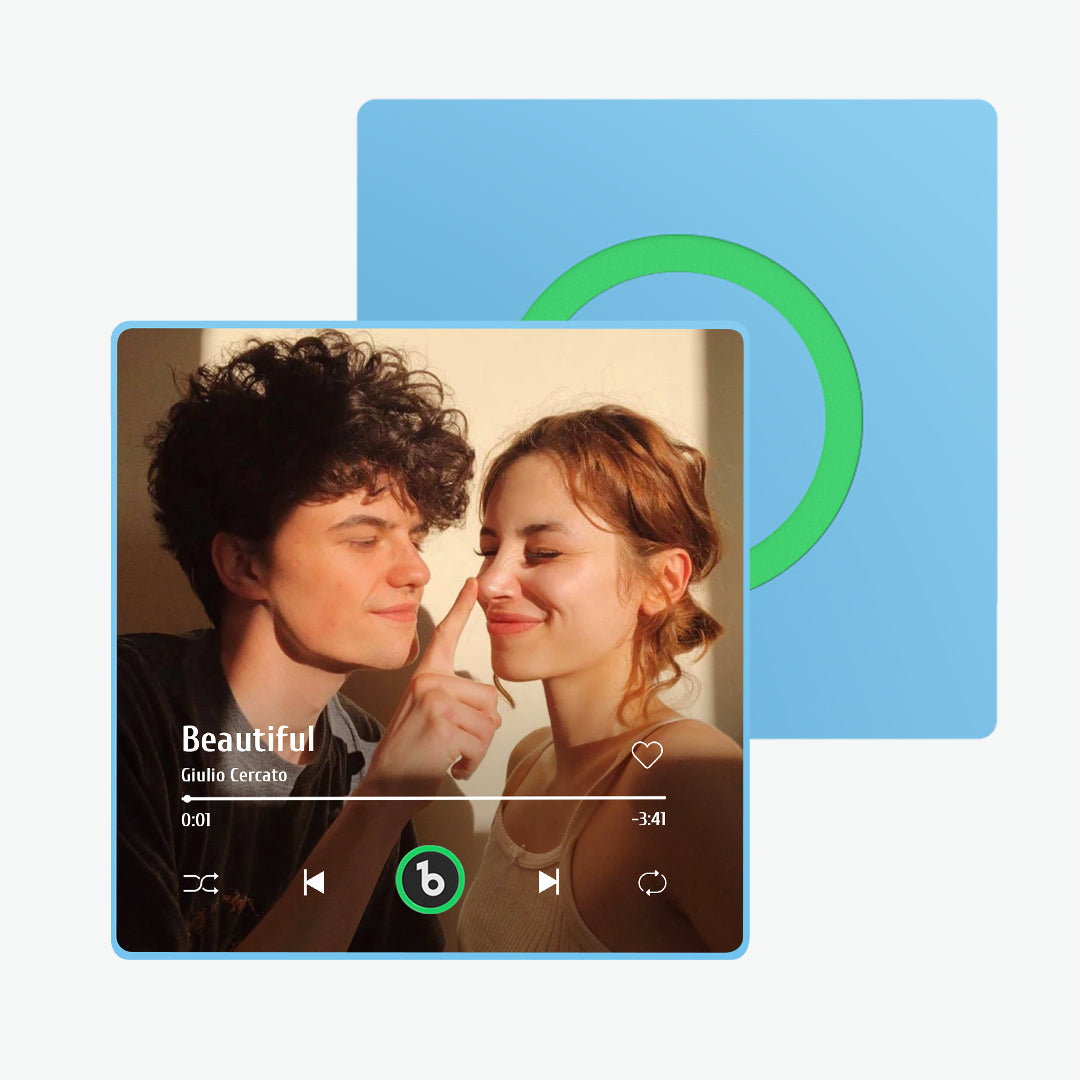 Waterproof acrylic close-up of framed music fridge magnet edge and clear printed photo – durable, non-toxic materials
