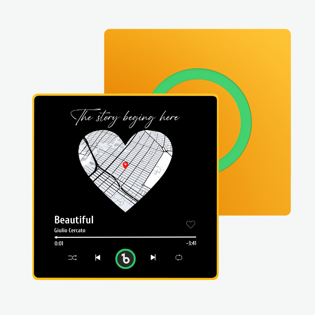 Framed customised music fridge magnet with personalised text and photo option — ideal personalised Valentine or birthday present