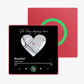 FridgeBeats Framed Custom Music Fridge Magnet with Map New 4.0 Upgrade Fridge Magnet Anniversary Gifts