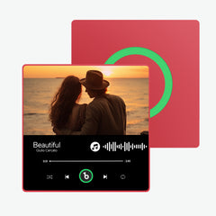 FridgeBeats Framed Custom Music Fridge Magnet - Personalised Anniversary Gift with Colourful Frame