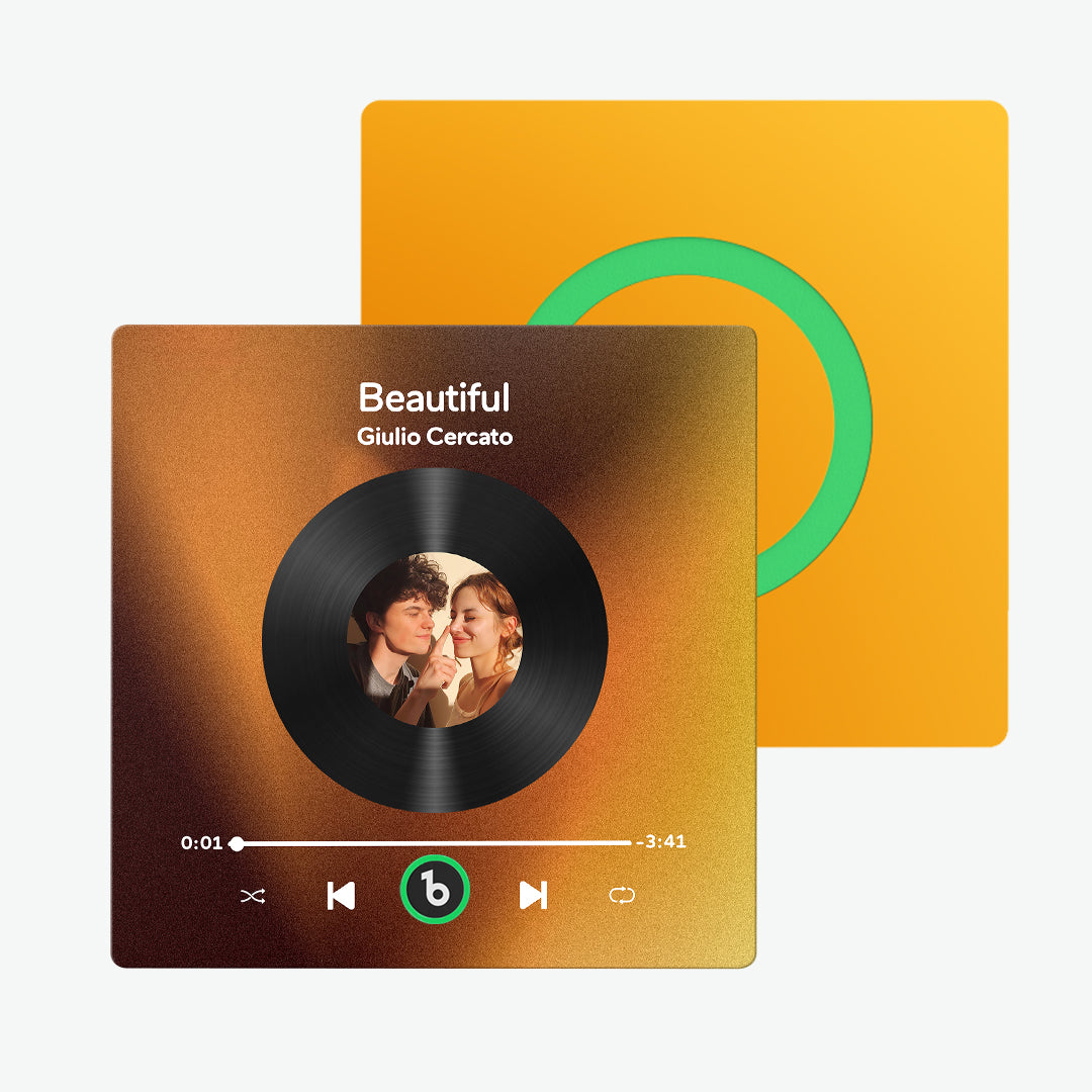 Gift-boxed FridgeBeats frameless playable album magnet – perfect Valentine’s Day or wedding favour