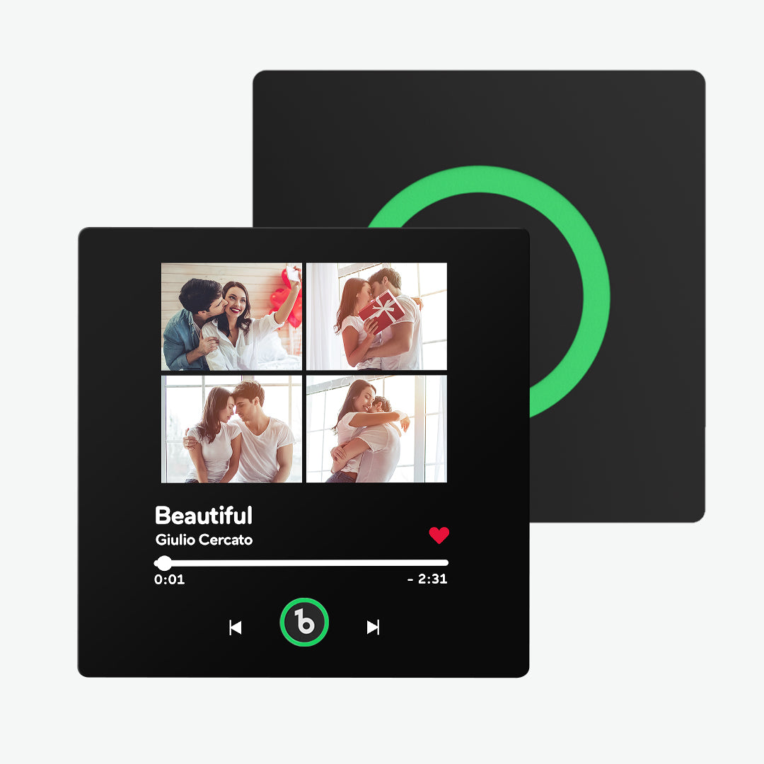 Frameless Custom Music Fridge Magnet - Personalised Photo & Song Gift Album