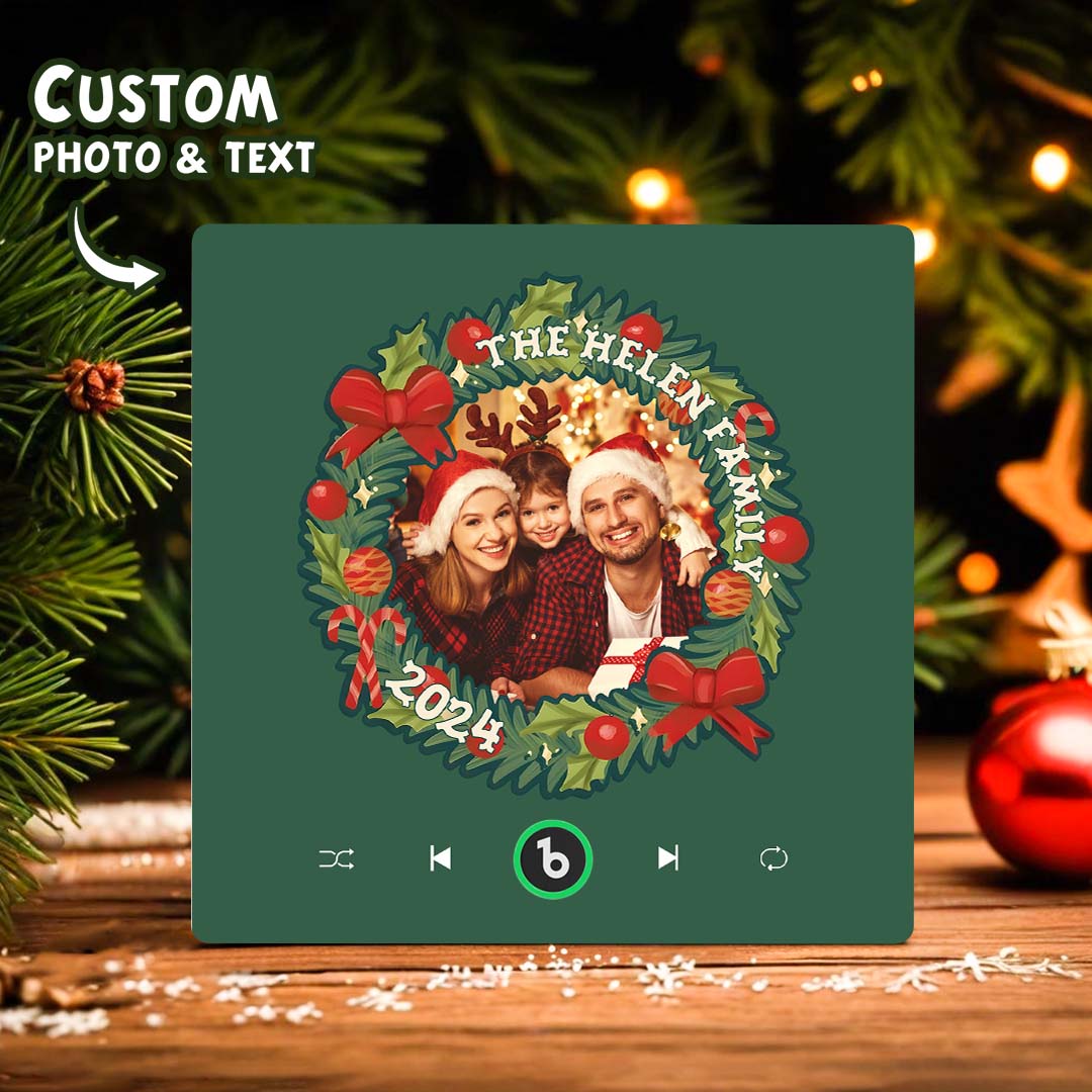 FridgeBeats personalised music magnet with included charging cable and simple controls, upload MP3 to personalise the soundtrack of your relationship