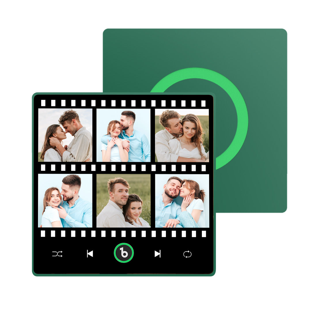 Customisation demo for FridgeBeats Framed 4.0 showing easy MP3 and photo upload process — how to order your personalised music fridge magnet