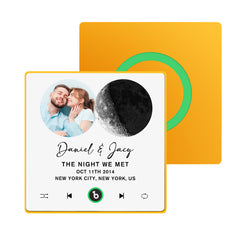 Personalised Music Fridge Magnet - Custom Song Moon Phase Design | Romantic Gift
