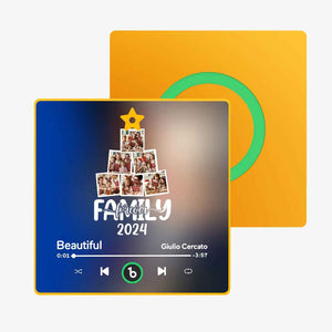 FridgeBeats Framed Custom Music Fridge Magnet Personalized Christmas Tree Photo Fridge Magnet Music That Can Be Played Christmas Gift