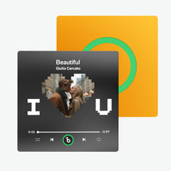 Personalised Frameless Music Photo Fridge Magnet - Custom Valentine's Gift UK