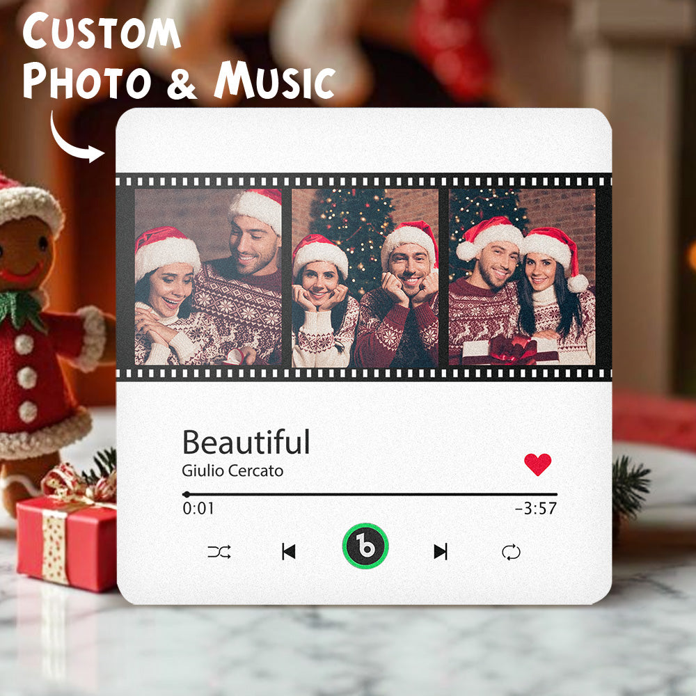 Frameless Custom Music Fridge Magnet 4.0 | Personalised Photo & Music Gift
