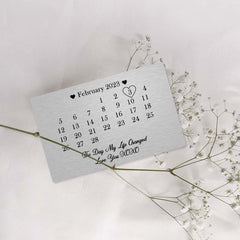 Personalised 'Day My Life Changed' Metal Wallet Card - Unique Anniversary & Father's Day Gift UK