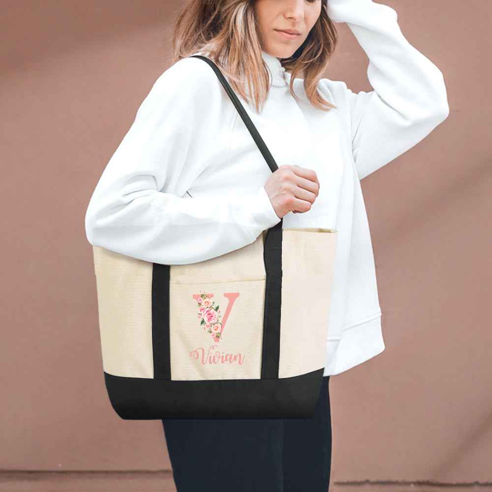 Personalized Engraved Cotton Canvas Bag for Wedding Gifts