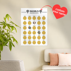 Personalised Scratch Off Bucket List Poster | Custom Couples Wedding Gift