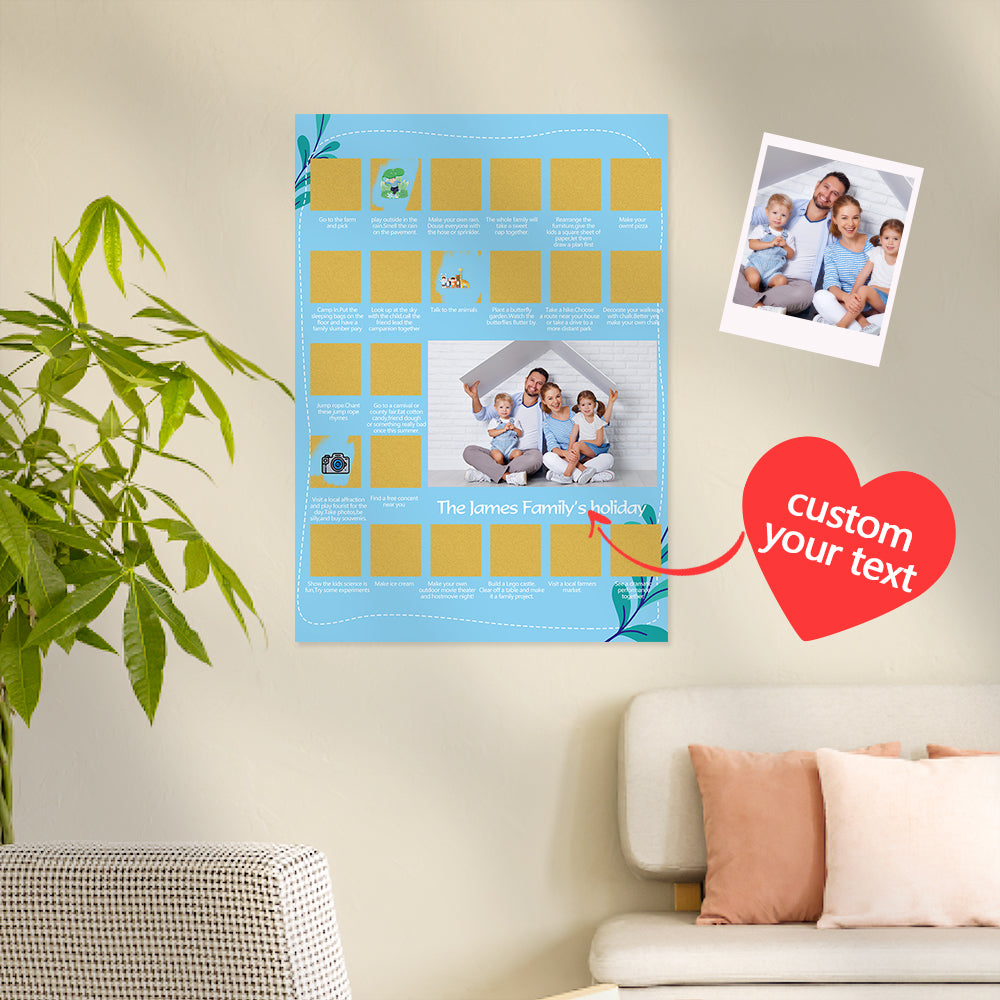 Personalised Scratch Off Bucket List Poster | Custom Couples Wedding Gift
