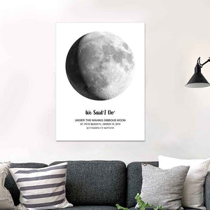 Custom Moon Phase Poster Gift for Anniversary