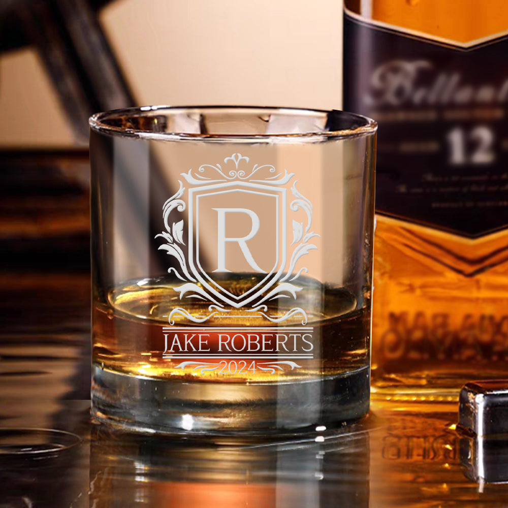Personalised Whisky Glass Wedding Gift - Custom Engraved Glassware for Couples