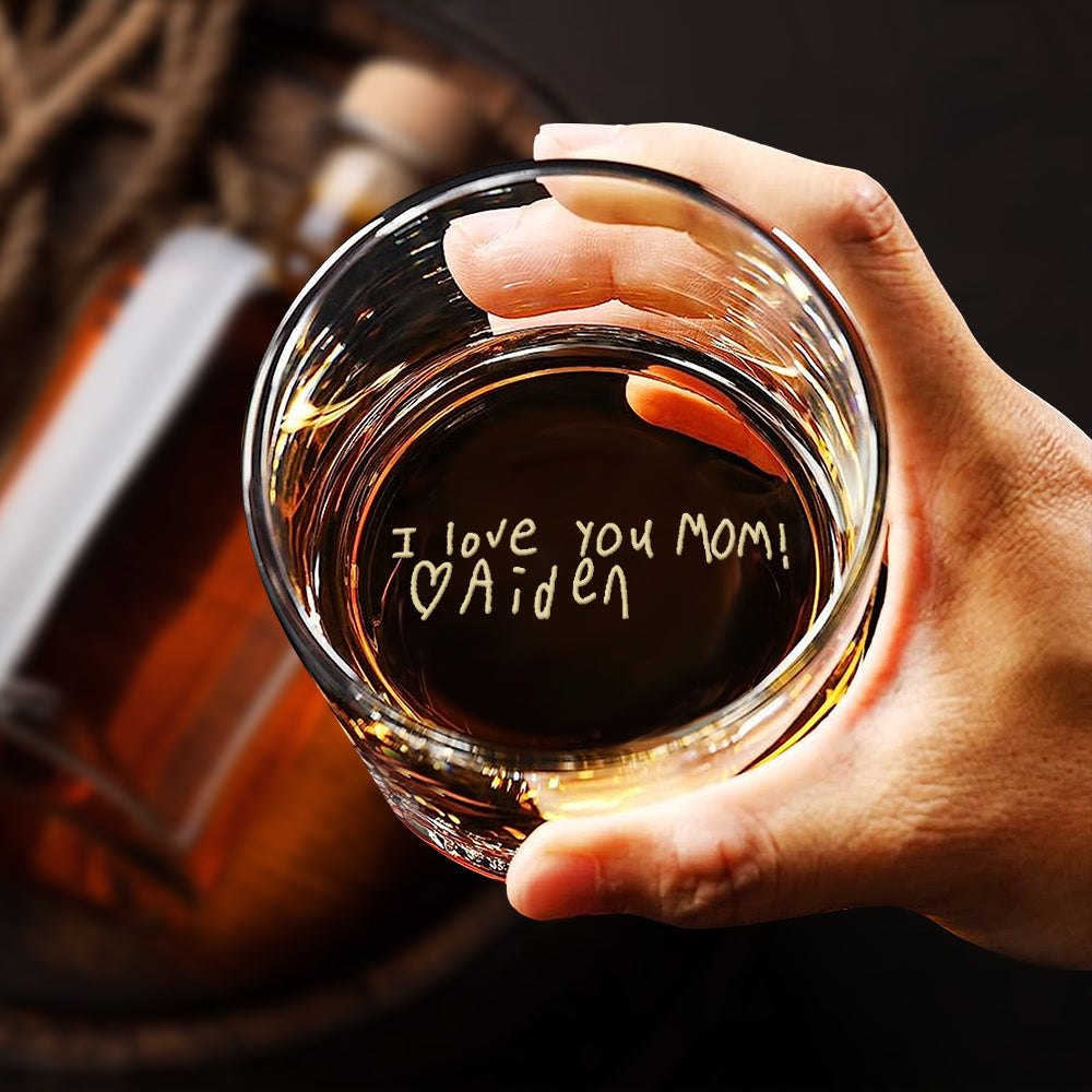 Personalised Whisky Glass Wedding Gift - Custom Engraved Glassware for Couples