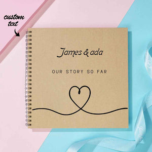 Personalized Text Notebook Wedding Gift DIY Diary Portable Pierced Memory Notebook