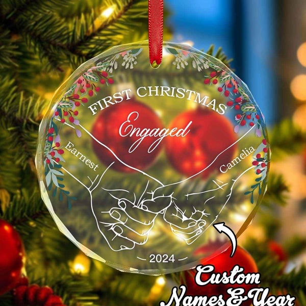 Personalized Holding Hands Ornament First Christmas Ornament Gift for Couple