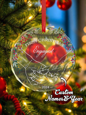 Personalized Holding Hands Ornament First Christmas Ornament Gift for Couple