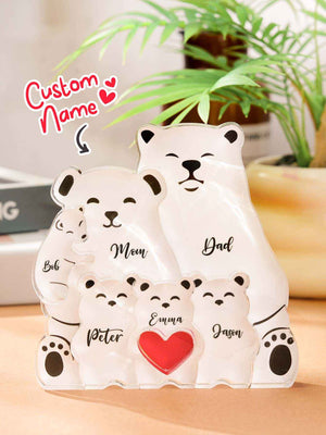 Personalized Bear Puzzle Custom Family Member Names Puzzle Gift for Mother