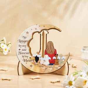 Custom Memorial Dog Moon Wooden Art Memorial Gift Idea for Cat Home Decorations