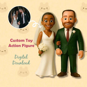 Custom 2 People 3D Mini Figure From Your Photo Personalized Toy Figure Gifts For Couple