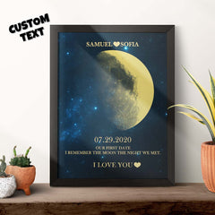 Personalised Moon Phase Photo Frame | Unique Birthday & Anniversary Gift