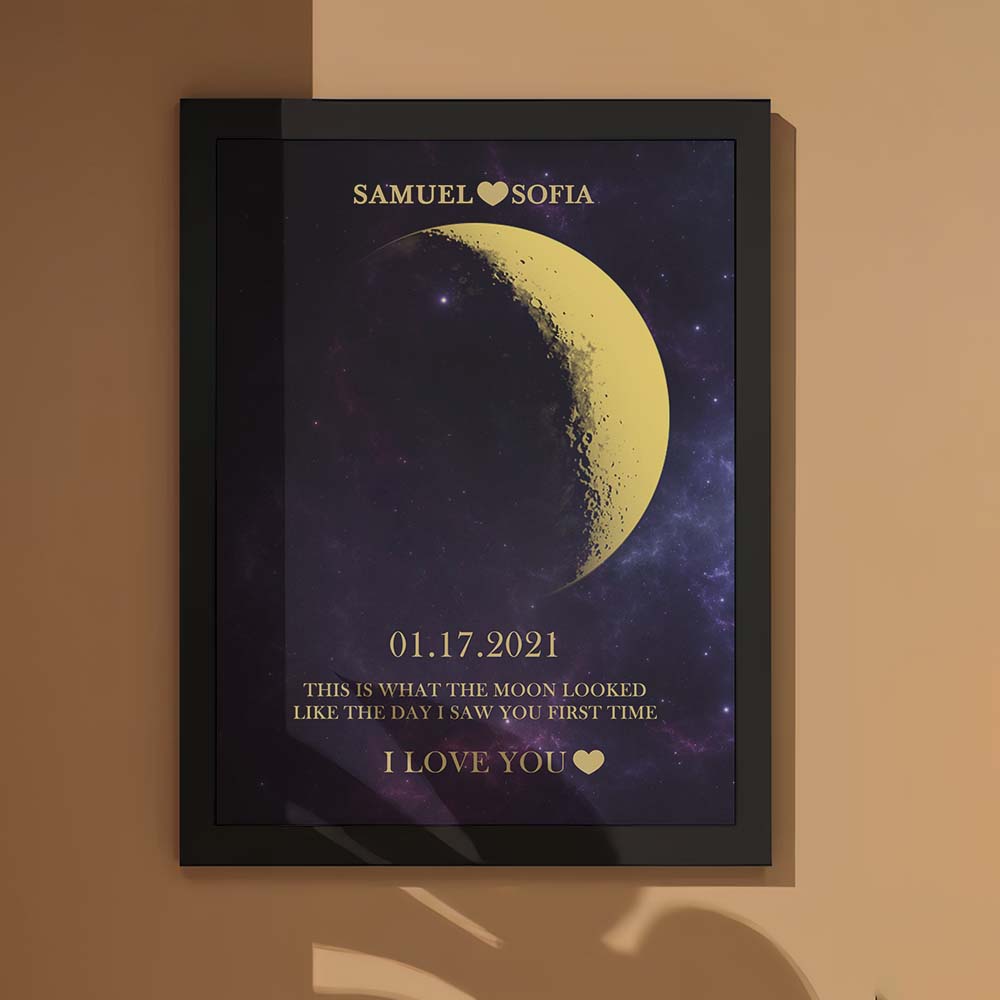 Personalised Moon Phase Photo Frame | Unique Birthday & Anniversary Gift