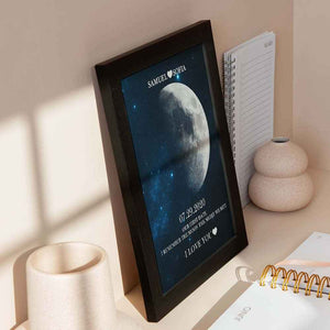 Custom Moon Phase Print Frame Anniversary Gifts for Her