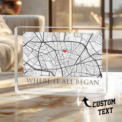 Personalized Engraved Acrylic Desk Decoration - Customizable Thick Display Piece
