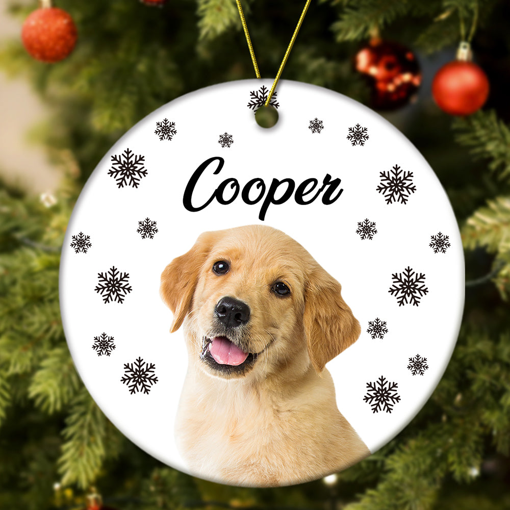 Personalised Photo & Name Christmas Pet Ornament - Custom Pet Lover Gift