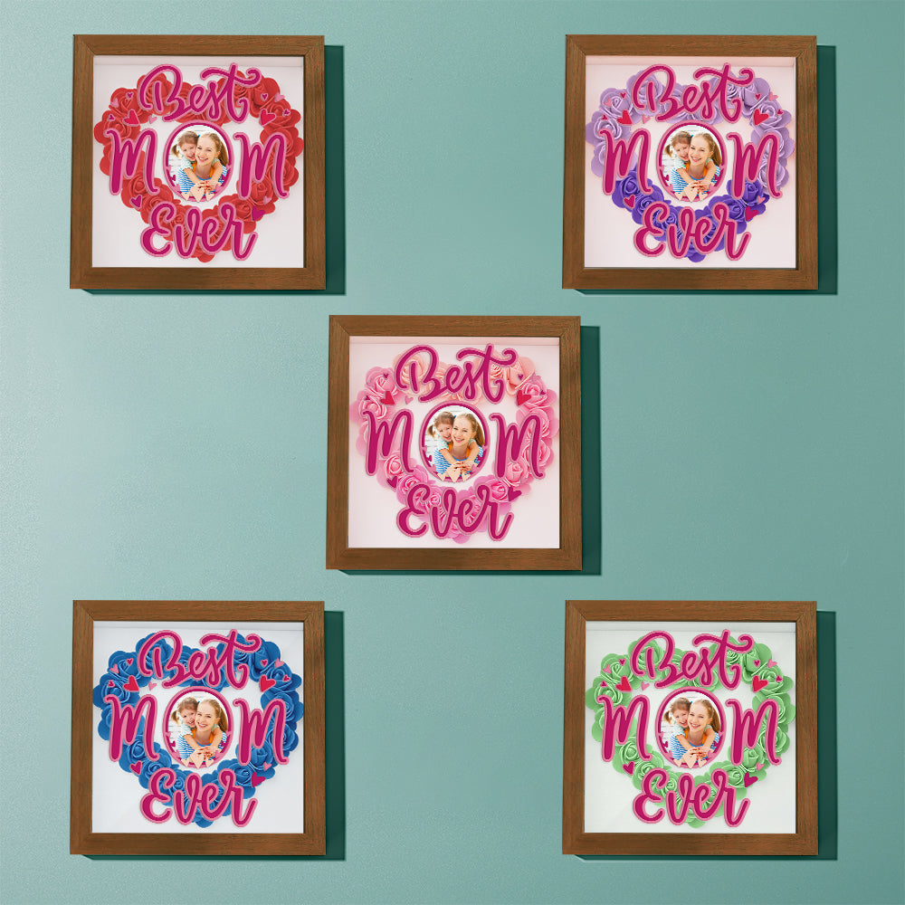 Personalised Flower Photo Shadow Box - Unique Mother's Day Gift UK