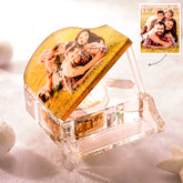 Personalised Crystal Piano Music Box - Custom Photo & Music Gift