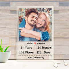 Personalised Photo Acrylic Plaque Custom Name Anniversary Gift for Love